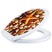 Кришка для унітазу PlastArt Flexy Ракушки тверда BA-410