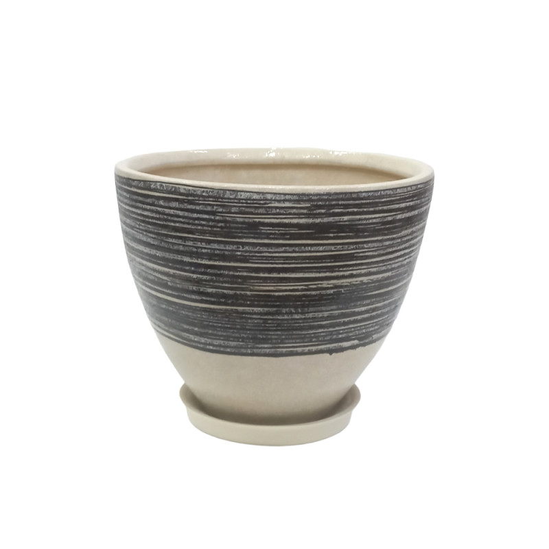 Набір горщиків КООП Пальміра 5 пр h-21/18/15/13/10 см Нитки 0094 - Хамелеон Прозорий