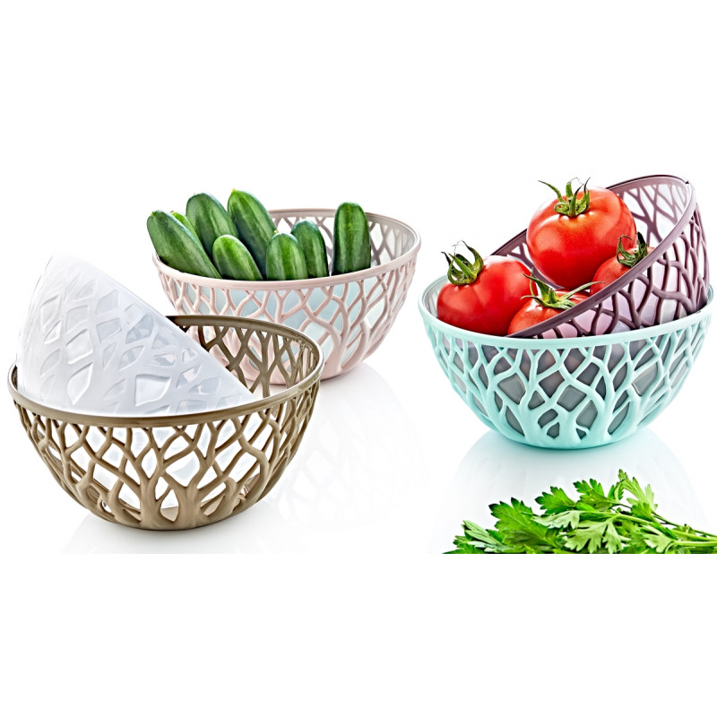 Миска Hobby life 4 л подвійна Дерево 2343 5025 - Сірий