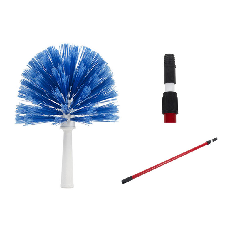 Щітка для павутини + кий Kefa кругла 1700-252 - Малиновий