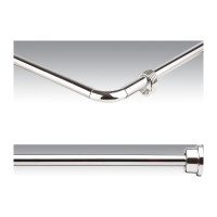 Карниз для ванної кутовий Тр-Мікс 240 см хром 002А