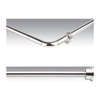 Карниз для ванної кутовий Тр-Мікс 240 см хром 002А