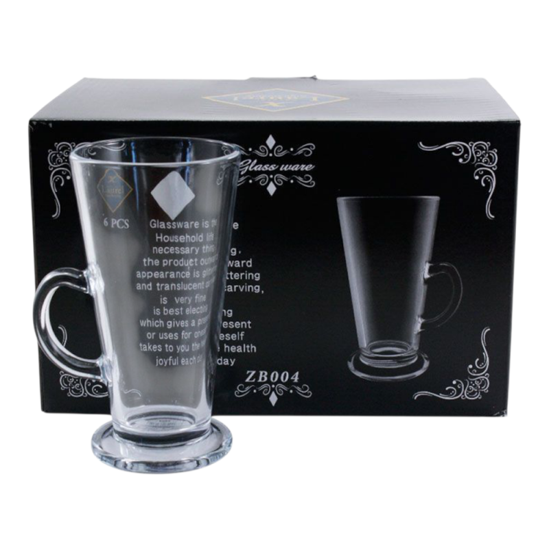 Набір кружок скляних Interos 6 шт 250 мл ZB004 - Лимони