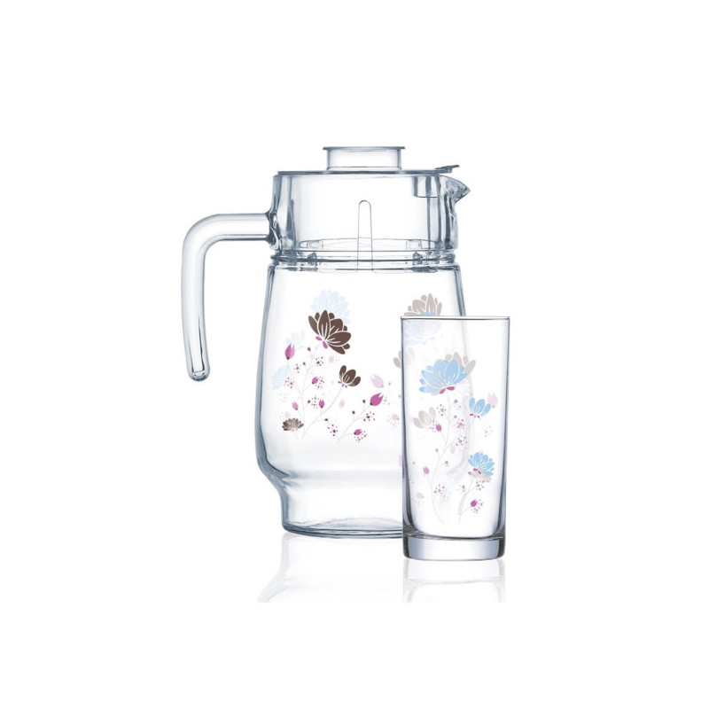 Набір для соку Luminarc 7 пр Jasmine blue Q4798 - Квіти