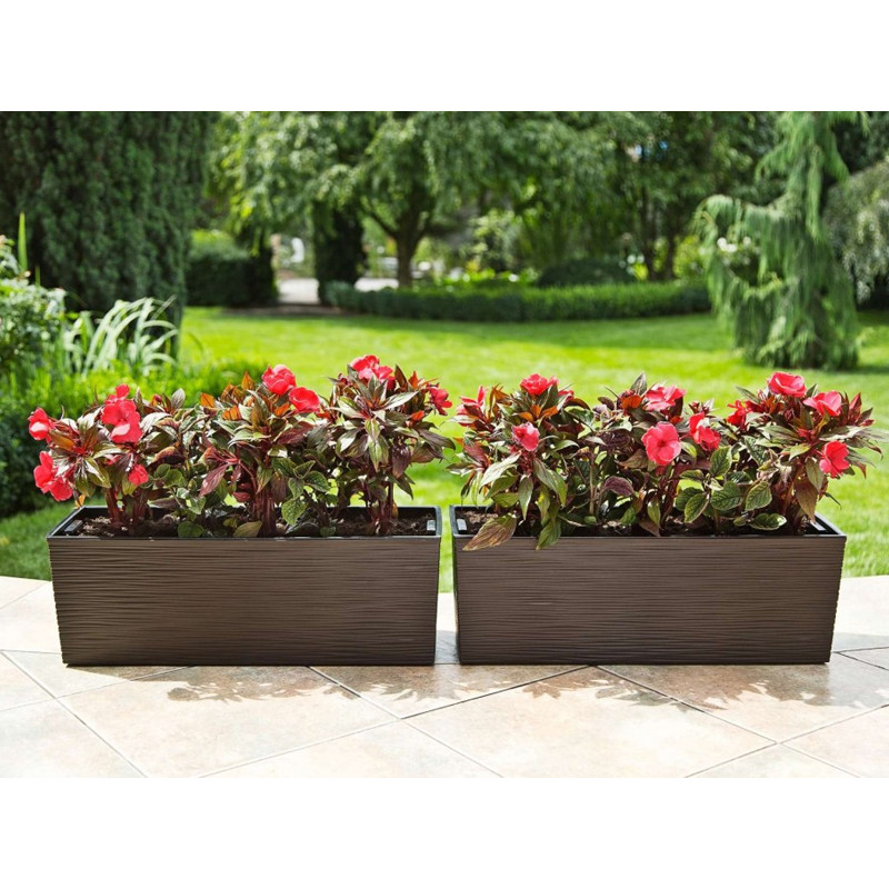 Горщик терасний Ламела Бегонія Долото 56 см з вкладом 627  - Лосось