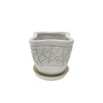 Набір горщиків КООП Тюльпан 3 пр h-20/16/13 см Листок Арт Білий 0018 - Лагуна