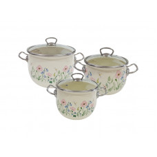 Набір каструль Idilia №1600 Еліка молочна 43265