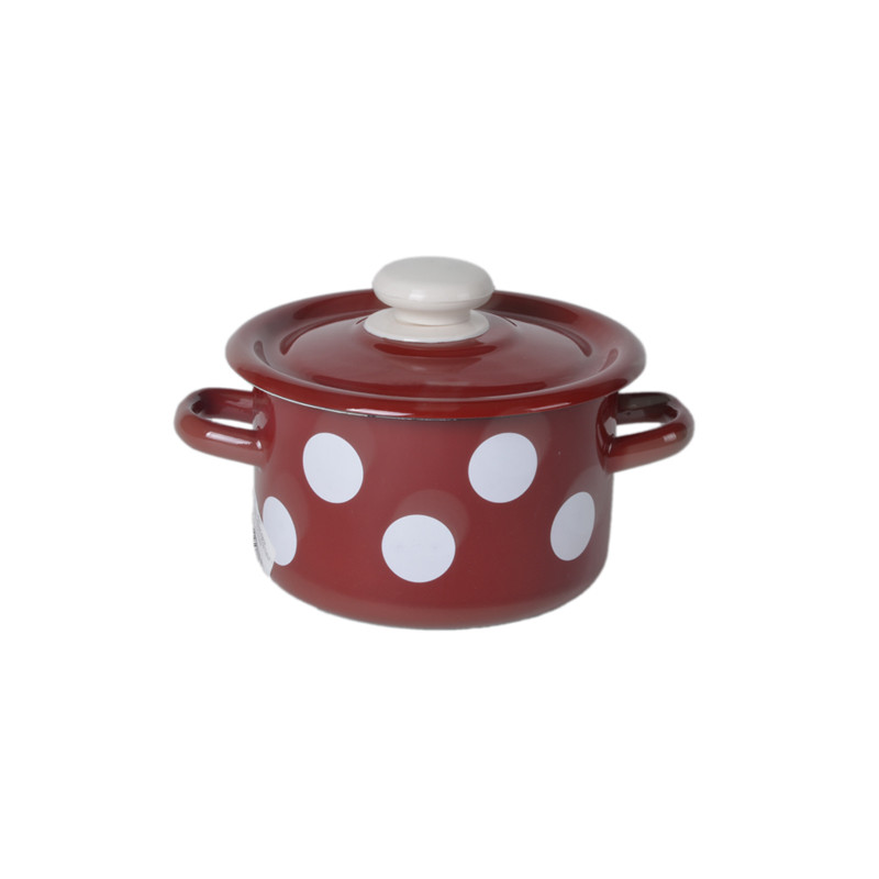 Каструля Idilia 2 л 1610/4 Білий горох Бордовий 43014 - Plum