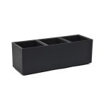 Горщик терасний Ламела Каро Бетон Recycled 90 см 847 - Сірий