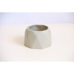 Горщик для сукулентів №1 керамічний Оріана Крихта 0,35 л - Чорний/Білий