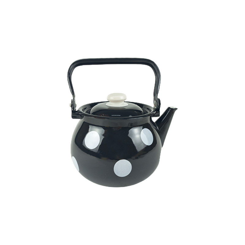 Чайник Idilia 2,5 л 2710/4 Білий горох чорний 39859 - Coffee