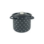 Каструля Idilia 5,5 л 1617/4 Полька Чорна 44461 - Синій