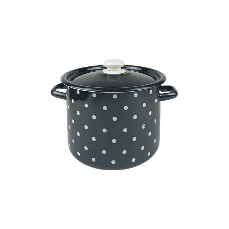 Каструля Idilia 5,5 л 1617/4 Полька Чорна 44461 - Синій