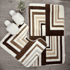 Набор ковриков для ванной 60*100 см Deluxe DLX31_brown