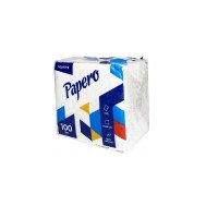 Серветки паперові Papero 100 аркушів одношарові 24*24 см NS031