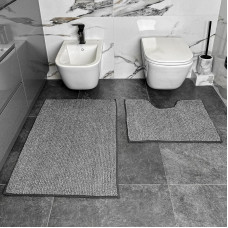Набір килимків для ванної Dariana Standard Plus 2 пр 60*50 60*90 см темно-сірий 9335