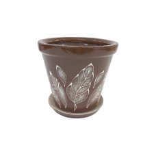 Горщик керамічний КООП Туя Листок Графіка 9 см 0068