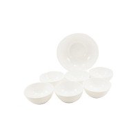 Набор стеклянный салатников Interos 7 пр White W-7D