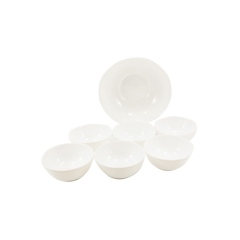 Набор стеклянный салатников Interos 7 пр White W-7D