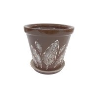 Горщик керамічний КООП Туя Листок Графіка 9 см 0068