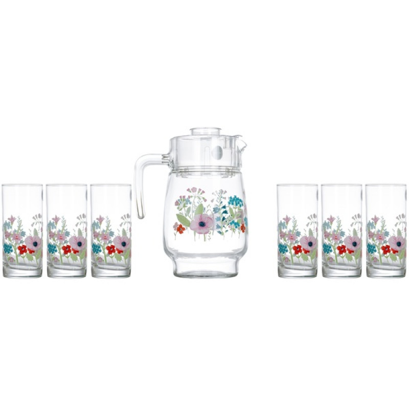 Набір Luminarc Amsterdam Rose Pompon 7 пр - Димчатий