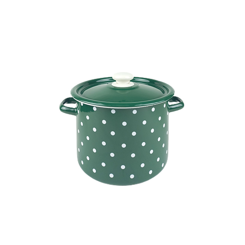 Каструля Idilia 4,5 л 1615/4 Полька Смарагдова 44476 - Лимонний