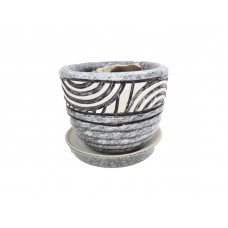 Горщик Венеція Пальма сіра 18 см