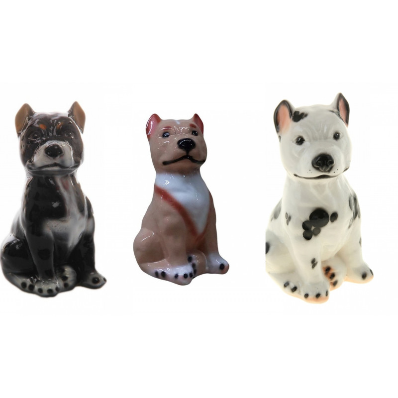 Копілка Собака Пітбуль глянець малий КЛС-3277 - Пудра