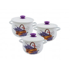 Набор кастрюль Idilia №792 Корзина лаванды молочная 43453