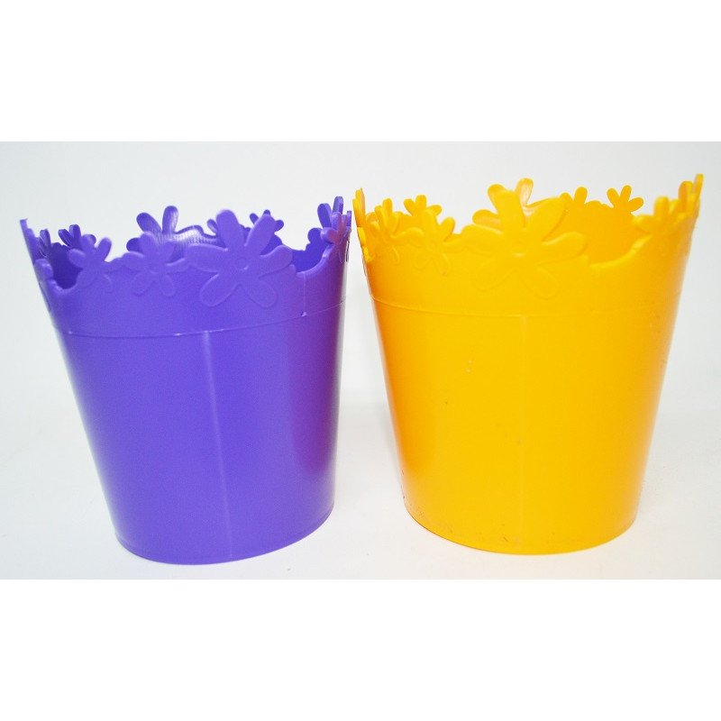 Горщик для квітів Консенсус Ромашка 13 см з підставкою №1