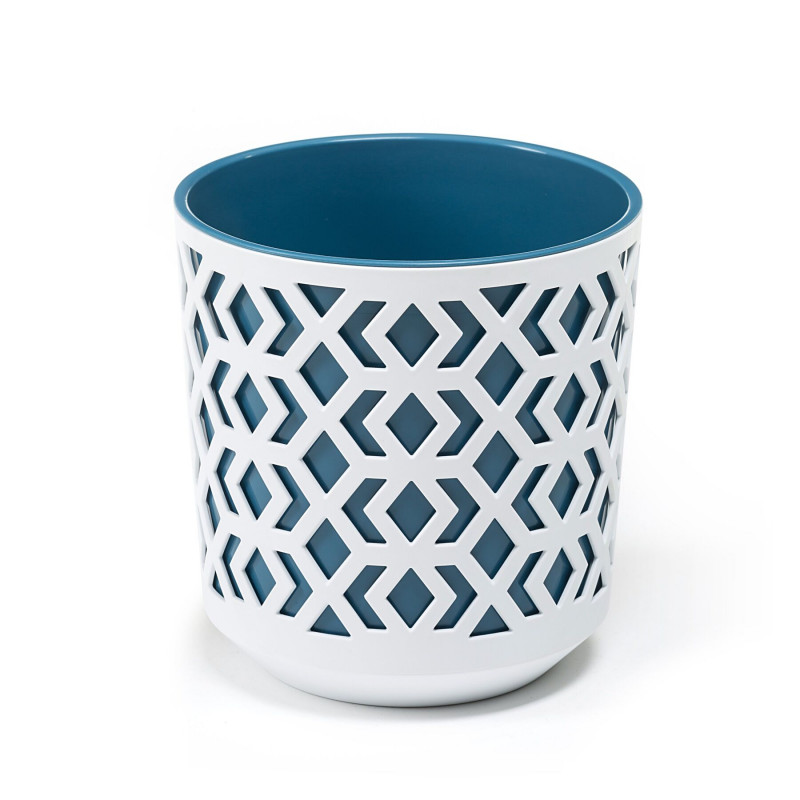 Горщик для квітів із вкладом Ламела Ацтек 25 см 792 - Антрацит