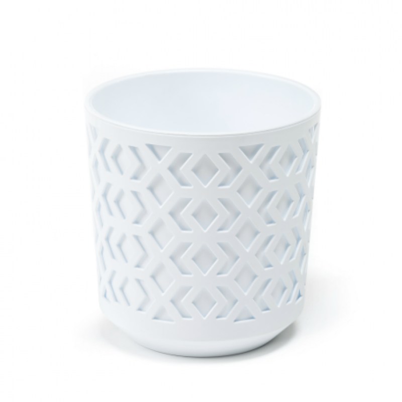 Горщик для квітів із вкладом Ламела Ацтек 25 см 792 - Антрацит