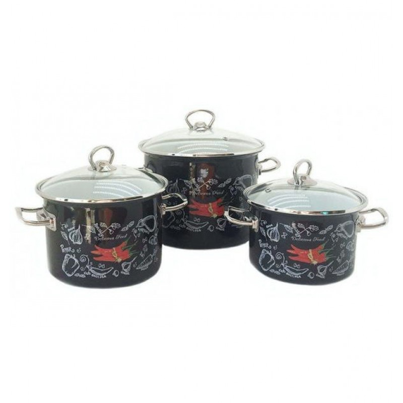 Набір каструль Idilia №1500 Спайсі 40707 - Сірий