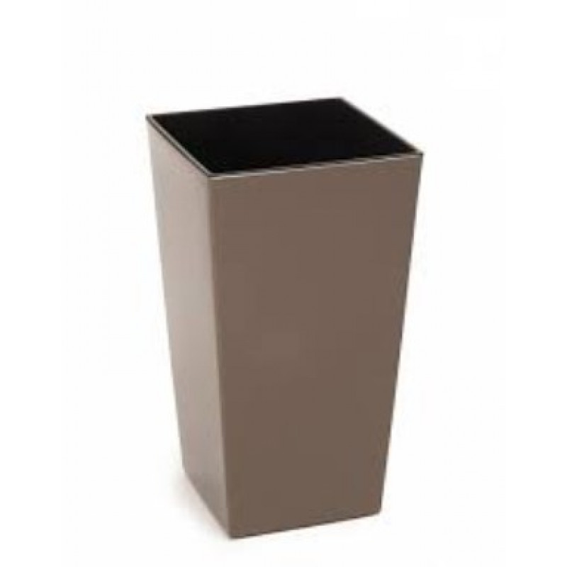 Горщик терасний Ламела UA Фінезія 19 см з вкладом 532  - Сірий металік