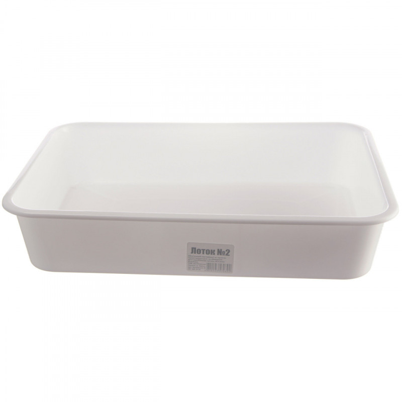 Лоток харчовий Ал-пласт №2 3,8 л 36*26*7 см - Кремовий