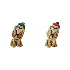 Копілка Собака Спаніель в шапці шамот КЛС-19998
