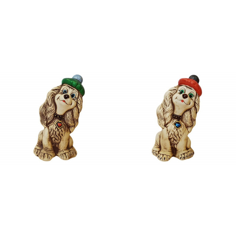 Копілка Собака Спаніель в шапці шамот КЛС-19998 - Тапе