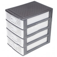 Комод канцелярський на 4 шухляди Консенсус Міні Ротанг