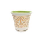 Горщик керамічний КООП Жасмин Завиток Помаранч Білий 26 см 0084 - Металік