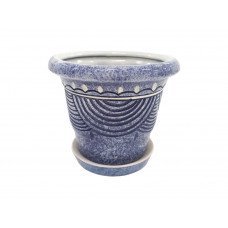 Набір горщиків КООП Пальмовка 3 пр h-17/14/11 см Півколо Синій Мармур 0104