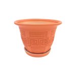 Горщик керамічний КООП Амстердам Лабіринт Корал Неон 19 см 0102 - Білий Перламутр