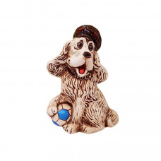 Копілка Собака Спаніель з м*ячем шамот КЛС-16719
