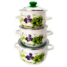 Набір каструль Idilia №652 Зелень Фреш 40168