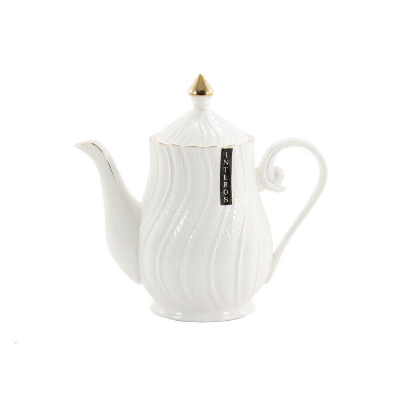 Чайник-заварник фарфор Interos 850 мл Снігова Королева Хвиля LTSL-Q0120-A - Зелений