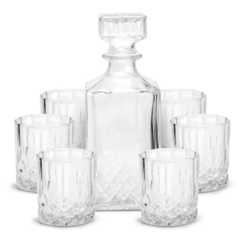 Набір для віскі SNT 7 пр 9099 - Червоний Прозорий