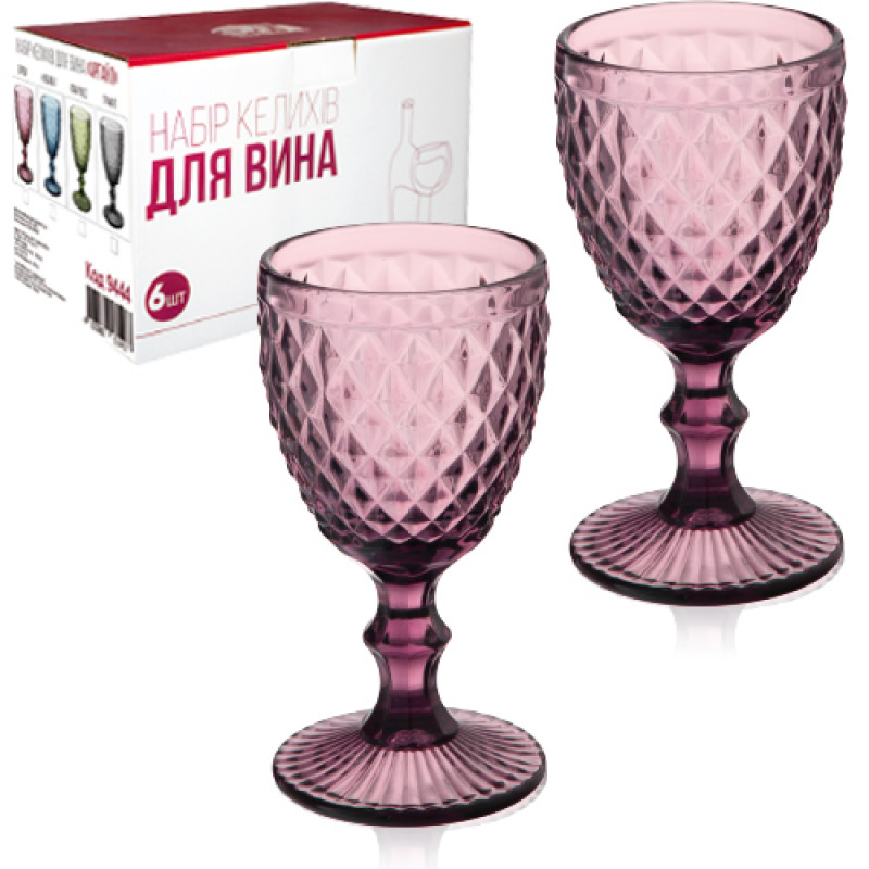 Набор бокалов для вина SNT 6 шт 240 мл Аргайл 9444