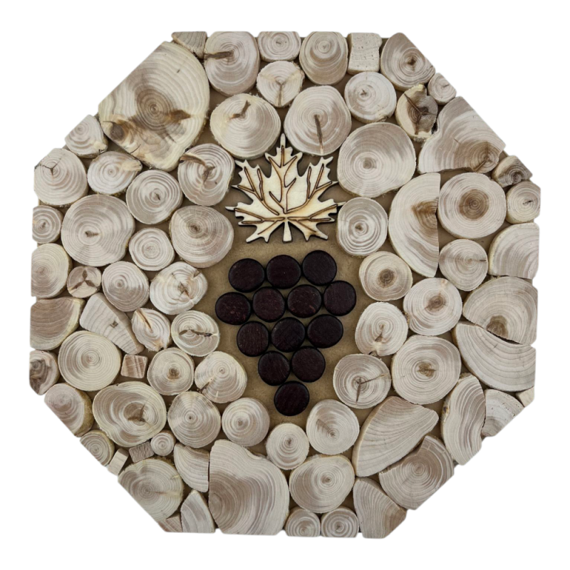 Підставка під гаряче КС13 Ялівець Восьмикутна 20 см - White