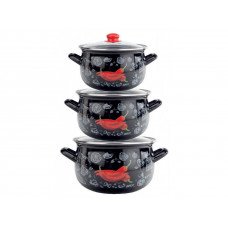 Набір каструль Gusto Перчинка 3 пр GT-T-3-P