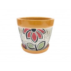 Горщик керамічний КООП Мальва Квітка Помаранч 18 см 0156