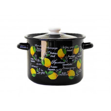 Кастрюля Idilia 4,5 л 1615/4 Фреш черный лимон 44319